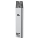 Aspire Favostix Pod Mod, gümüş renkli, kompakt dijital ekranlı elektronik sigara.