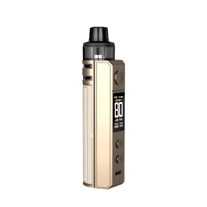 Voopoo Drag H80s Kit Pod Mod Altın Beyaz, dijital ekranlı elektronik sigara