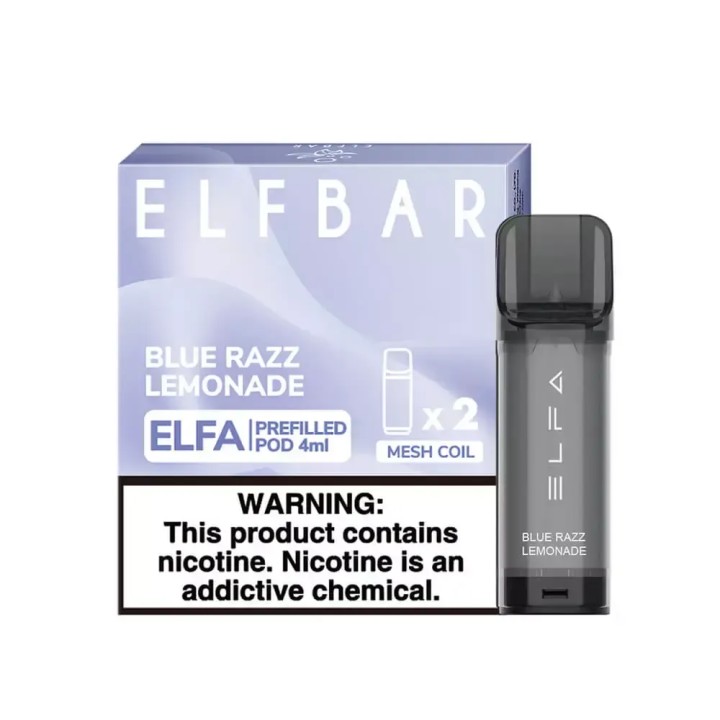 Elf Bar Elfa Pod Kartuş Blue Razz Lemonade 4ml Önceden Doldurulmuş Yenilikçi
