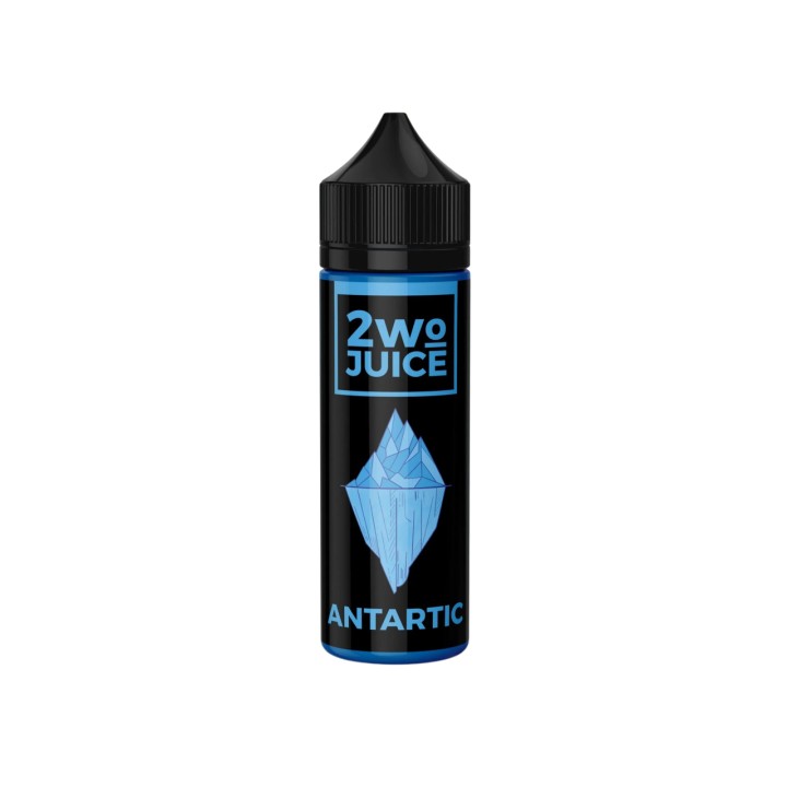 Two Juice Antartic E Likit Siyah Şişe Mavi Buzdağı Logosu