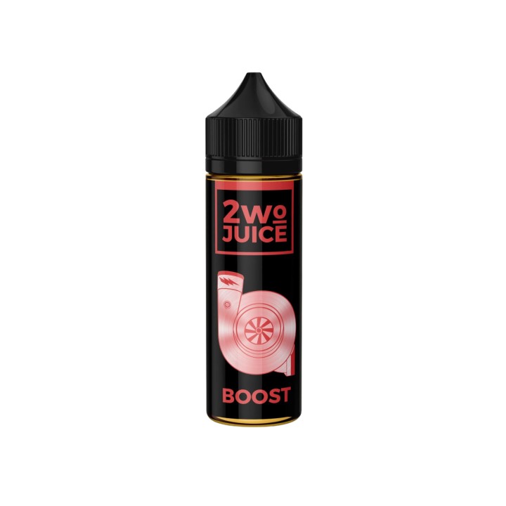 Two Juice Boost E Likit Siyah Şişe Kırmızı Turbo Amblem