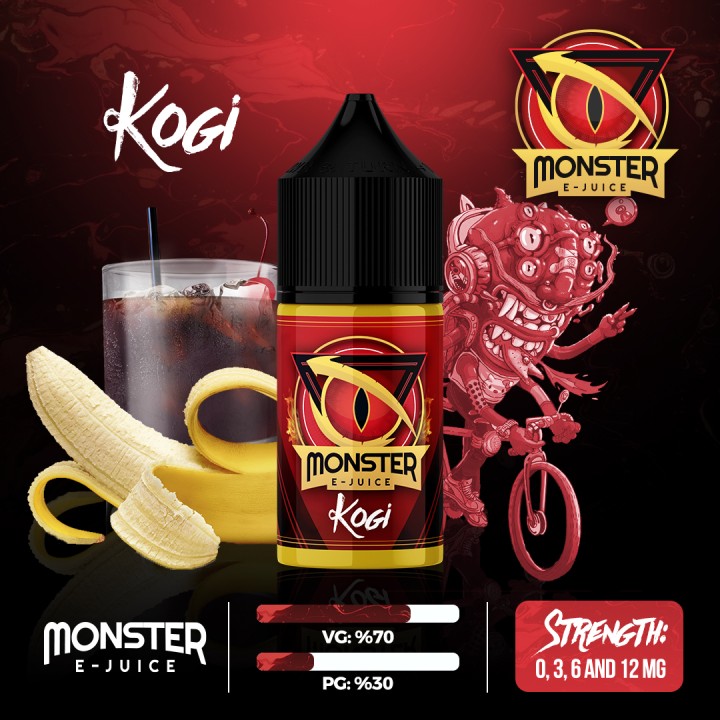 Monster E-Likit Kogi - Muz ve Kola Aromalı E-Juice Şişesi