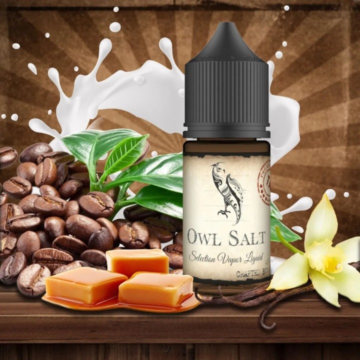 Owl Salt Likit Kahve Karamel Vanilya Aromalı Premium Salt Likit Şişesi