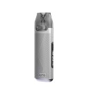Voopoo V.THRU Pro Pod Mod gümüş renkli, ekranlı, şık ve modern tasarım.