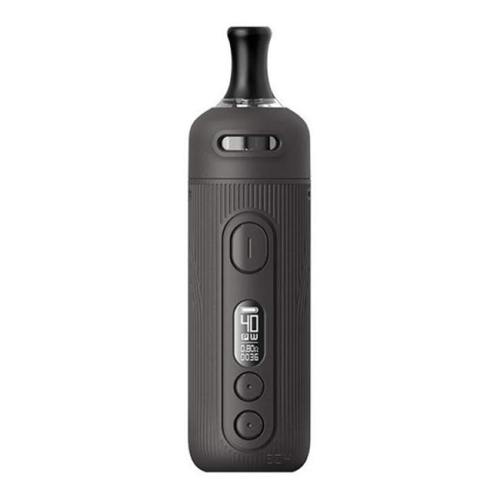 Voopoo Seal Pod Mod gri, dijital ekranlı kompakt elektronik sigara cihazı.