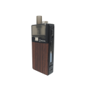 Lost Vape Orion 2 Pod Mod ahşap kaplama, siyah gövde, elektronik sigara.