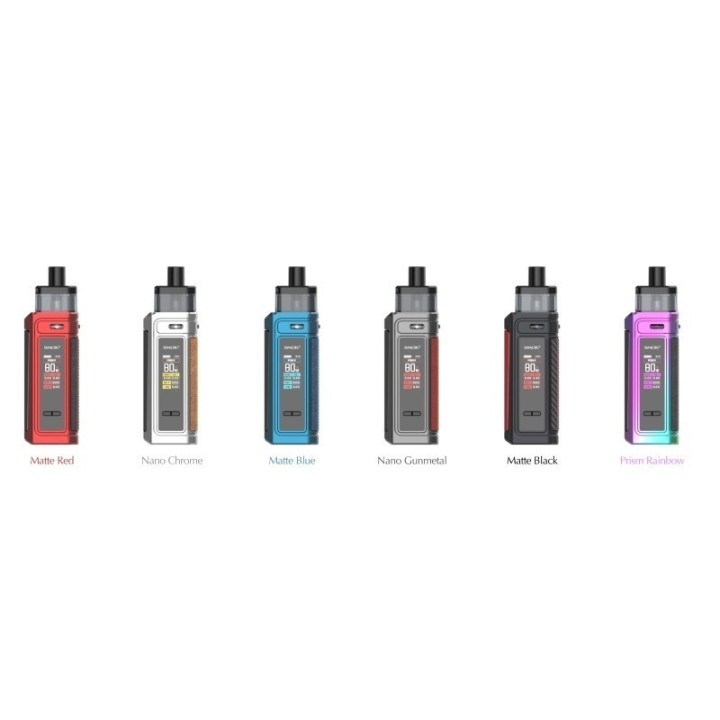 Smok G PRIV Pod Mod tüm renk seçenekleri (Matte Red, Nano Chrome, Mavi, Siyah, vb)