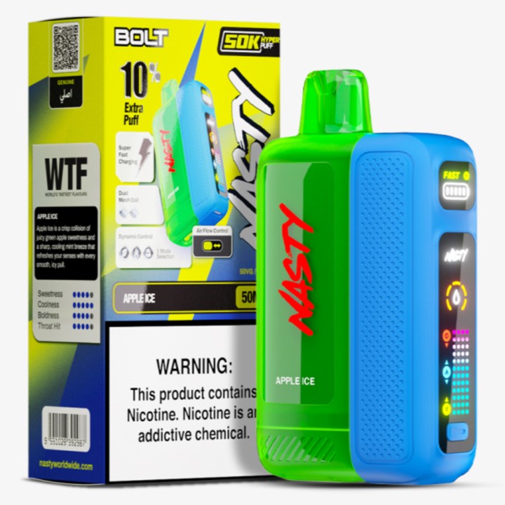 Nasty Bolt 50K Puff Kullan At→Apple Ice