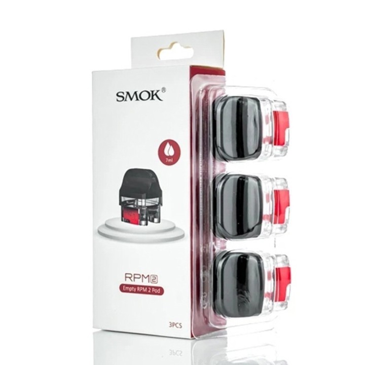 Smok RPM2 3'lü Yedek Kartuş, Siyah, 7ml Boş RPM 2 Pod