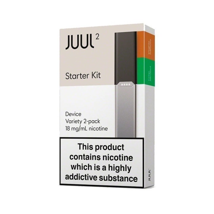 JUUL 2 Starter Kit Gümüş Cihaz, 2'li Pod Çeşit Paketi