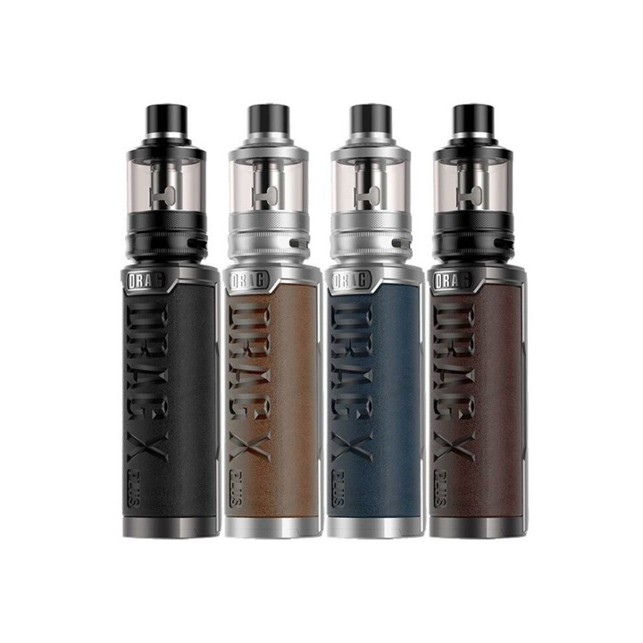 Voopoo Drag X Plus Pod Mod çeşitleri: Siyah, Kahve, Mavi, Koyu Kahve