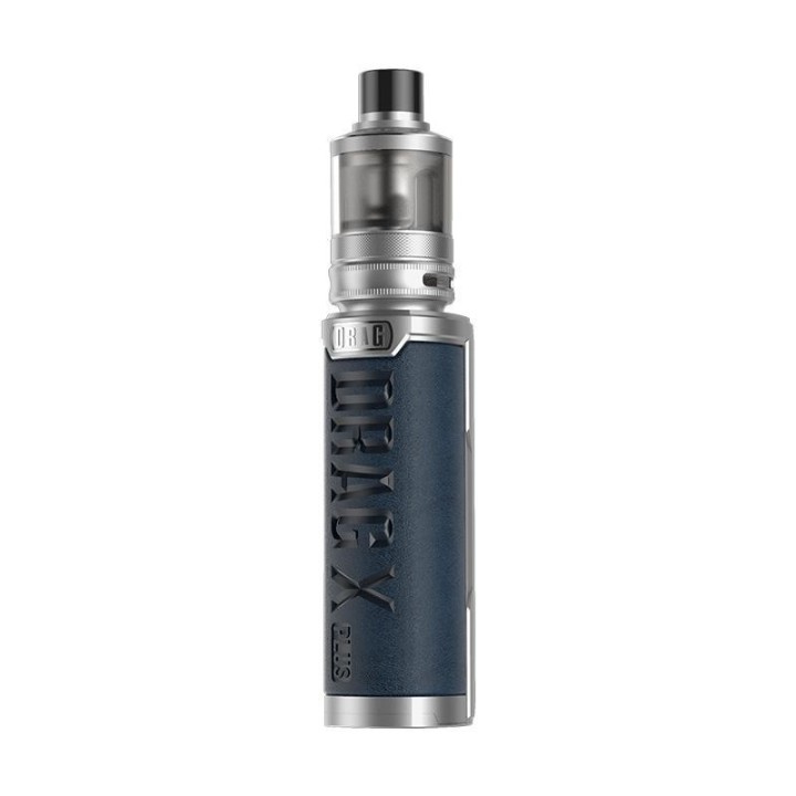 Voopoo Drag X Plus Pro Pod Mod Mavi Deri Gümüş Metal Elektronik Sigara