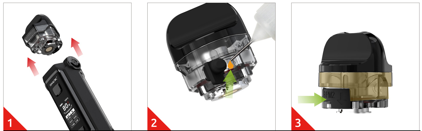 Smok IPX 80 Pod Mod kartuş takma, likit dolumu ve ayar adımları