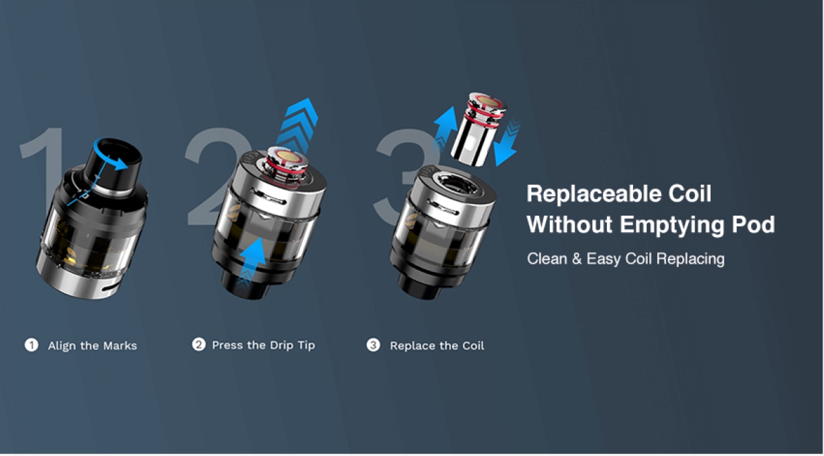 Vaporesso Swag PX80 Kartuş Coil Değiştirme Adımları